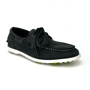Canoos Golf Shoes Boat Shoe Style Black Men’s Size 7 Nubuck Leather EUC